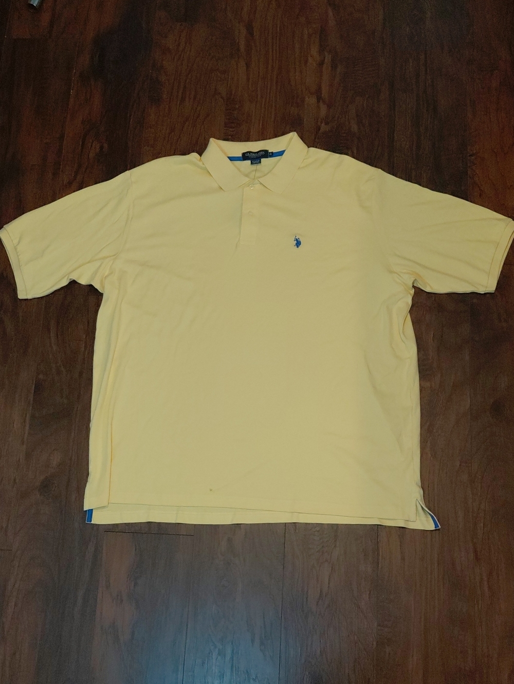 U.S. Polo Assn. Pale Yellow Polo with Blue Logo